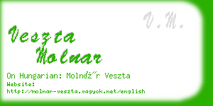 veszta molnar business card